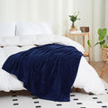Puncuntex Flannel Fleece Throw Blanket Dark Navy Blue 60"×80", Super Soft Plush by Puncuntex