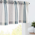 jinchan Striped Valance Farmhouse Window Treatment Linen Textured Drapes by JINCHAN