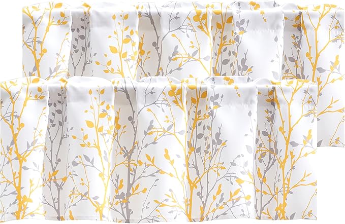 Luvyohmee Tree Branch Printed Valance Curtain, 18 inches Long Kitchen Valance by Luvyohmee