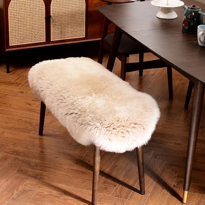 LLB Genuine Sheepskin Area Rug Wool Rug Fur Carpet Fluffy Shaggy Fur Rug - Image 4