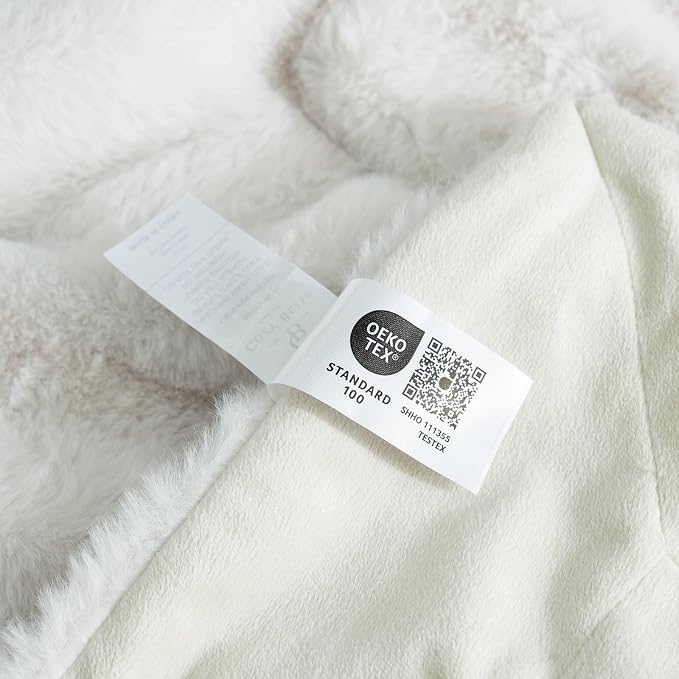 Cozy Bliss Deluxe Sheared Rabbit Faux Fur Throw Blanket, Soft Fuzzy High-Low - Image 7