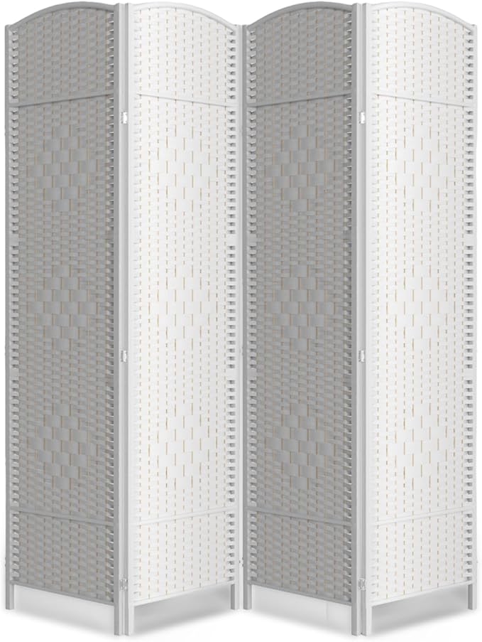 4 Panel Room Divider, 6Ft Folding Privacy Screen, Tall by cocosica