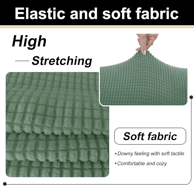 U-NICE HOME 4 Pieces Stretch Couch Cover Sofa Cover Washable Sofa Slipcover - Image 6