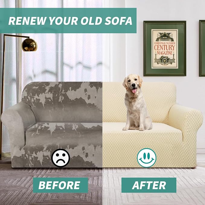 YEMYHOM Couch Cover Latest Jacquard Design High Stretch Sofa Chair Covers - Image 7