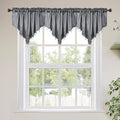 Molaxhome Swag Curtain 51 inch Length Rod Pocket Scalloped Curtain Valance by Molaxhome