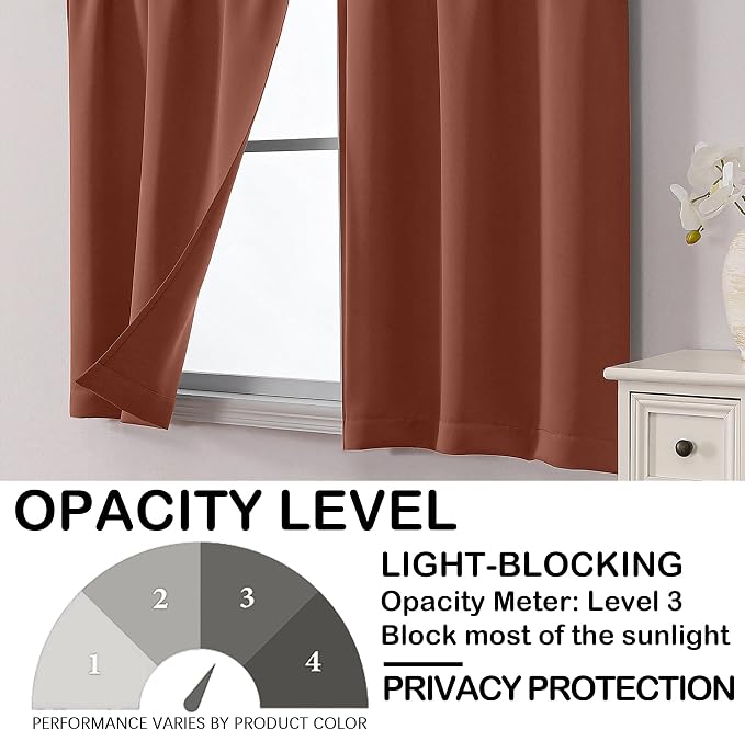 OVZME Kitchen Curtains for Small Window Treatment, Light Filtering Short Cafe - Image 6