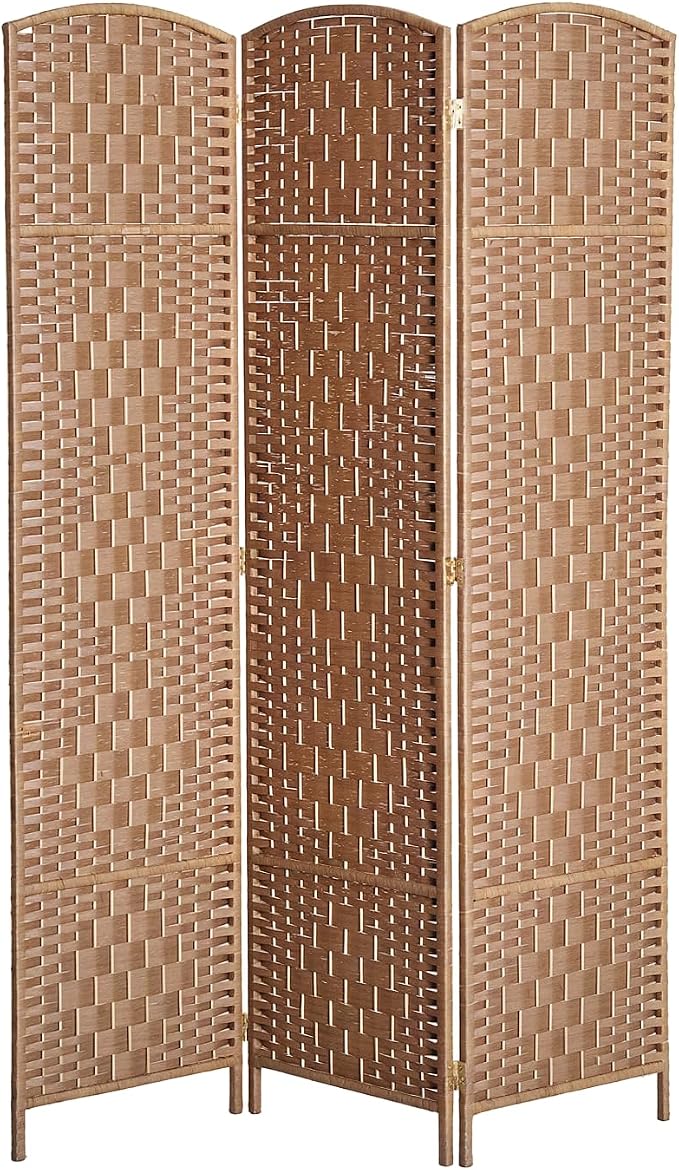 HOMCOM Room Divider 3 Panel, 6FT Tall Folding Privacy Screen, Freestanding by HOMCOM