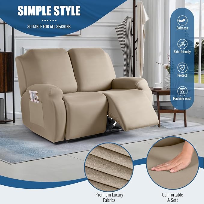 TAOCOCO Recliner Loveseat Covers Stretch Sofa Covers - Image 2