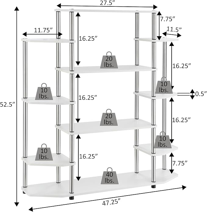 Convenience Concepts Designs2Go No Tools Wall Unit Bookshelf 47.25" - Image 3
