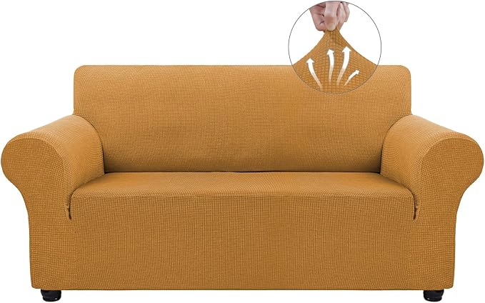 Asnomy Sofa Covers for 2 Cushion Couch Stretch loveseat Covers Slipcovers by Asnomy