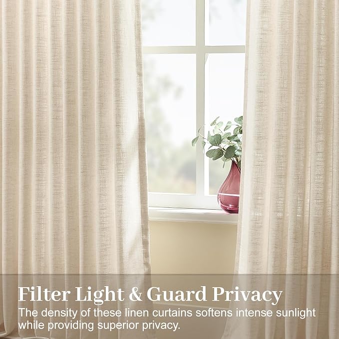 IVAPUPU 70 Inch Extra Width Pinch Pleated Curtains - Image 2