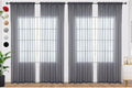 SpaceDresser Grey Sheer Curtains 4 Panels Rod Pocket Semi-Sheer Curtain 72 by SpaceDresser
