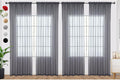 SpaceDresser Grey Sheer Curtains 4 Panels Rod Pocket Semi-Sheer Curtain 96 by SpaceDresser