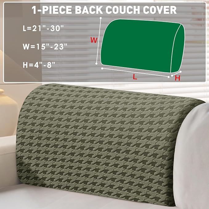 MAXIJIN Couch Cushion Covers for Sectional Sofa, Stretch Sofa Cushion Cover - Image 2