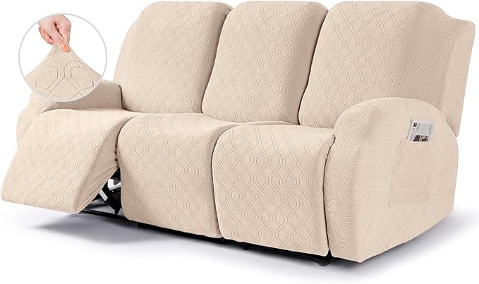 VANSOFY Recliner Cover, 3-Pieces Stretch Reclining Couch Covers by VANSOFYFURNITURECOVERS