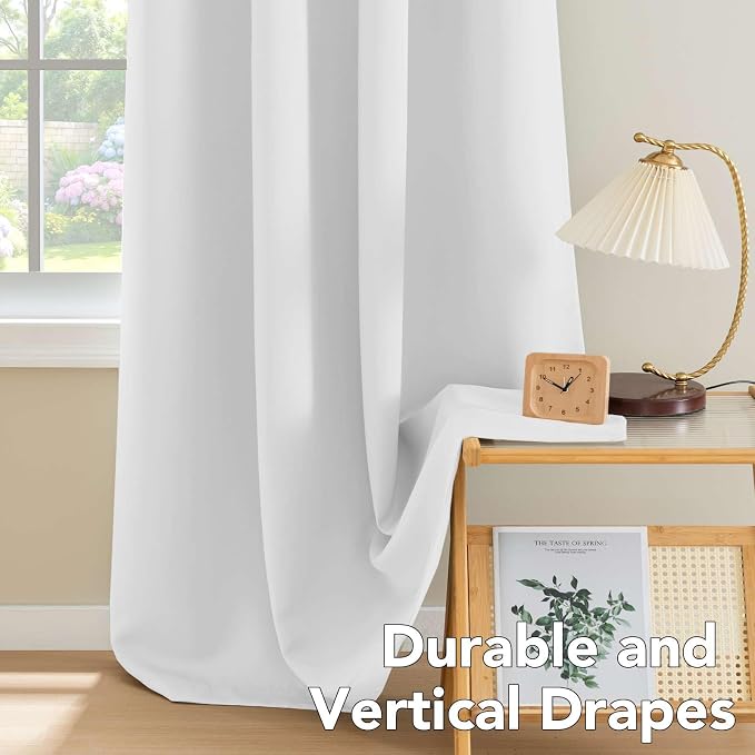 H.VERSAILTEX White Curtains for Bedroom Thermal Insulated Room Darkening Living - Image 8