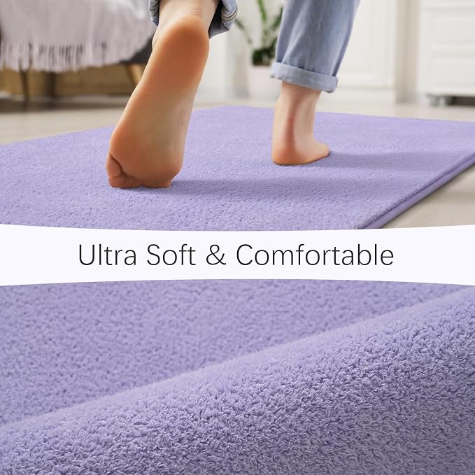 Soft Rugs for Living Room 5x7 Light Purple, Modern Area Rug for Bedroom Nursery - Image 5