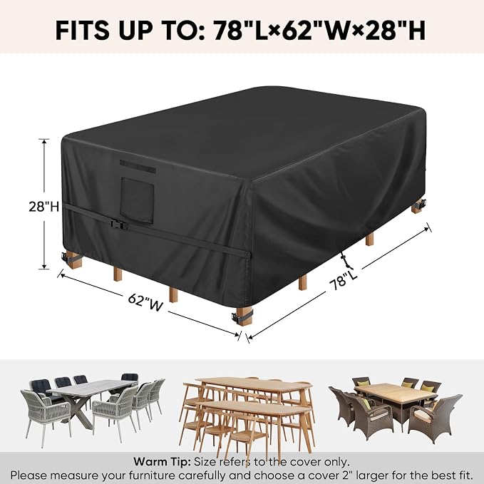 BALEINE Patio Furniture Covers, Outdoor Furniture Covers Waterproof, Heavy Duty - Image 2