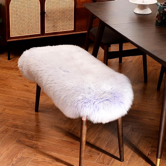 LLB Genuine Sheepskin Area Rug Wool Rug Fur Carpet Fluffy Shaggy Fur Rug - Image 2