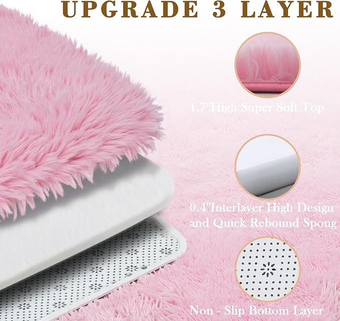 Rugs for Living Room 8x10, Alfombras para Salas Fluffy Shag Large Fuzzy Plush - Image 5