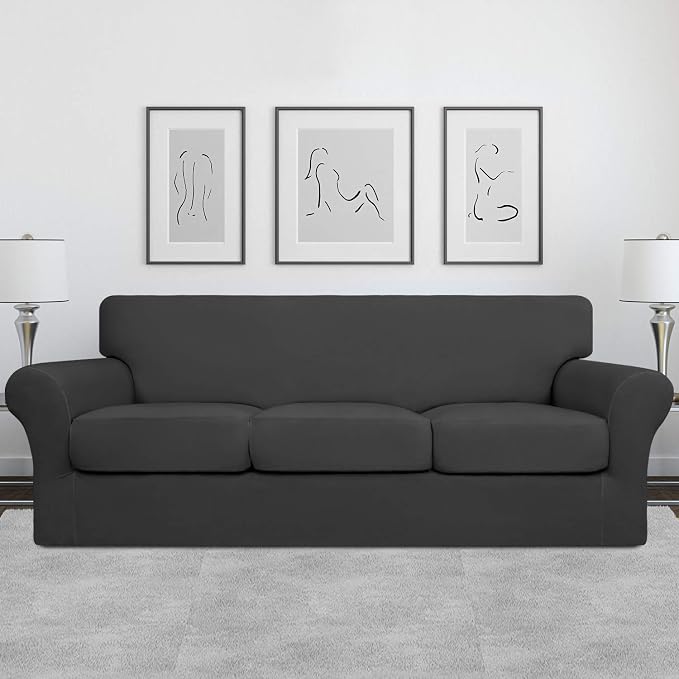 Easy-Going 4 Pieces Stretch Soft Couch Cover - Image 2
