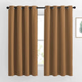 NICETOWN Gold Brown Curtains for Living Room, Grommet 50% Blackout Thermal by NICETOWN