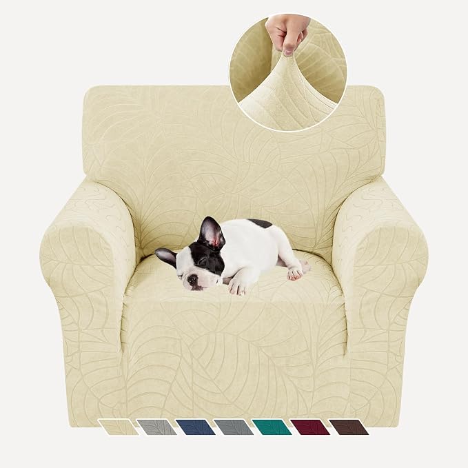 YEMYHOM Couch Cover Latest Jacquard Design High Stretch Sofa Chair Covers by YEMYHOM