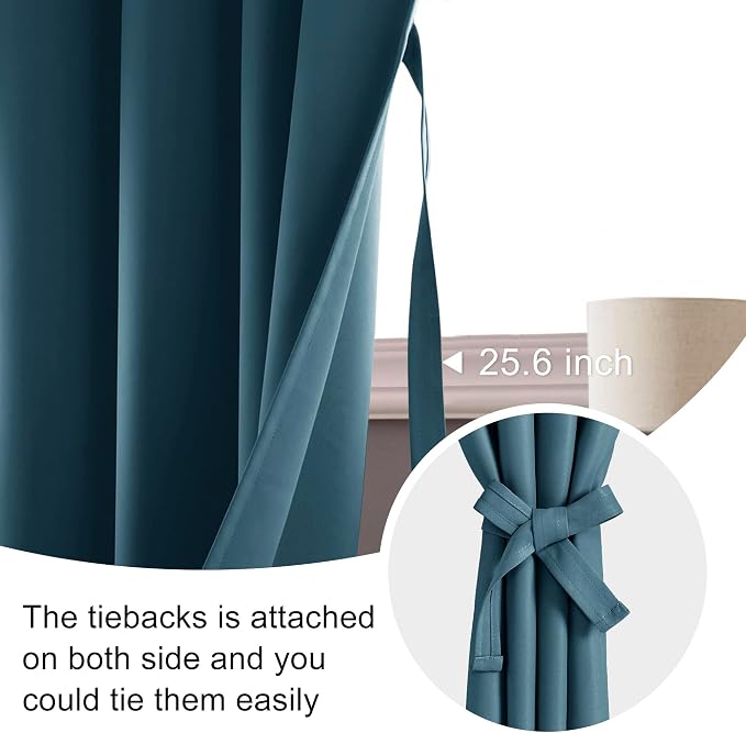 JIUZHEN Blackout Curtains for Bedroom - Image 3