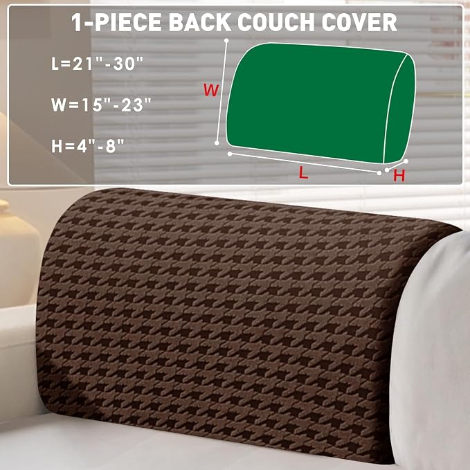 MAXIJIN Couch Cushion Covers for Sectional Sofa, Stretch Sofa Cushion Cover - Image 2