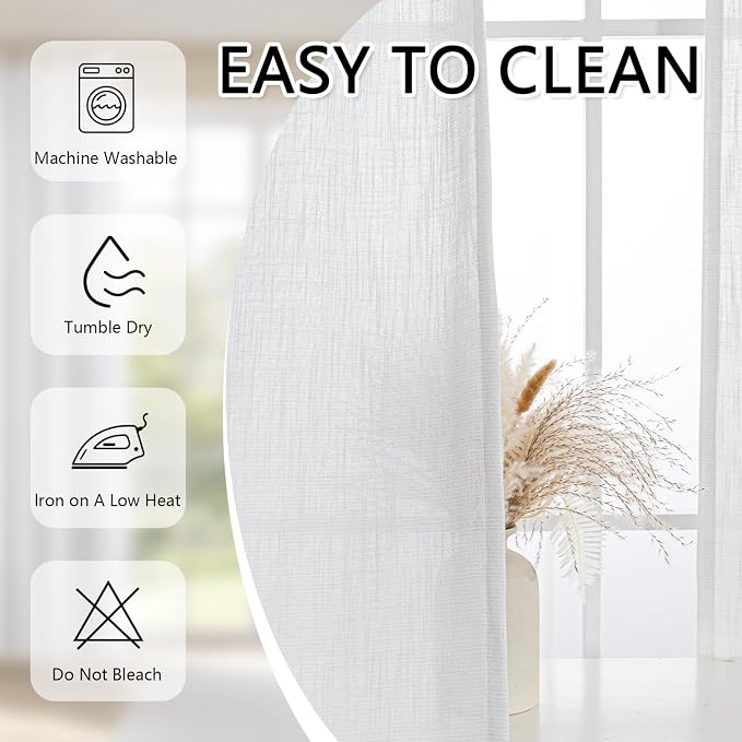 MYSKY HOME Natural French Door Curtains - Image 6
