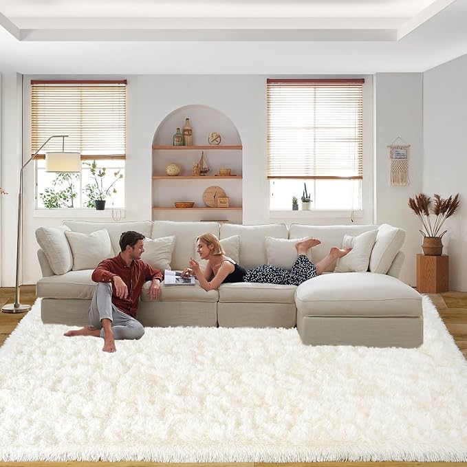 Area Rugs 9x12 Living Room, Ultra Soft Shaggy Fluffy Rug - Image 2