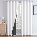 ChrisDowa White 100% Blackout Curtains 80 inch Long by ChrisDowa