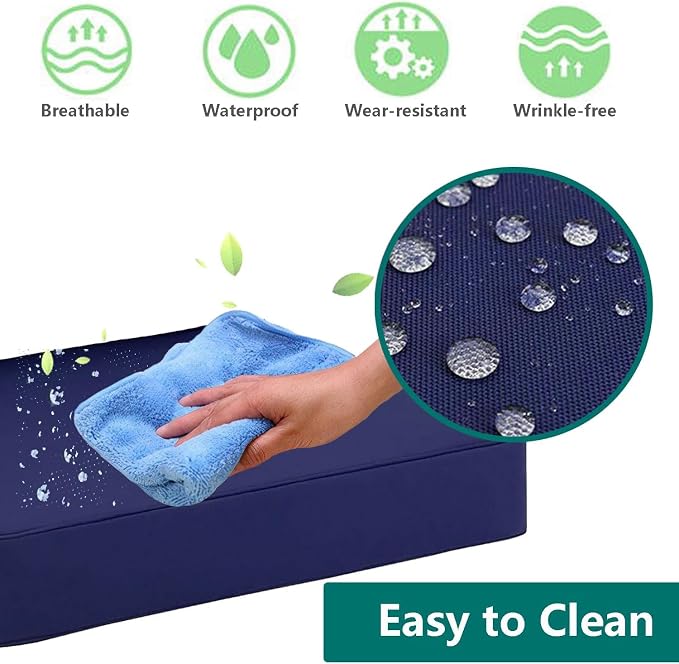 Oslimea Outdoor Cushion Cover 25x25x5 Waterproof Patio Cushion Seat Cover 4 - Image 8