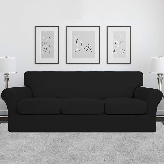 Easy-Going 4 Pieces Stretch Soft Couch Cover - Image 2