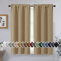 OVZME Taupe Short Blackout Curtains by OVZME