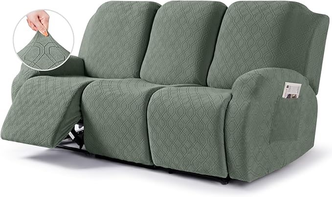 VANSOFY Recliner Cover, 3-Pieces Stretch Reclining Couch Covers by VANSOFYFURNITURECOVERS
