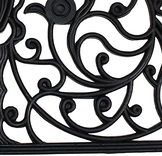 DII Rubber Doormats Collection All Weather, Wrought Iron Half Round - Image 4