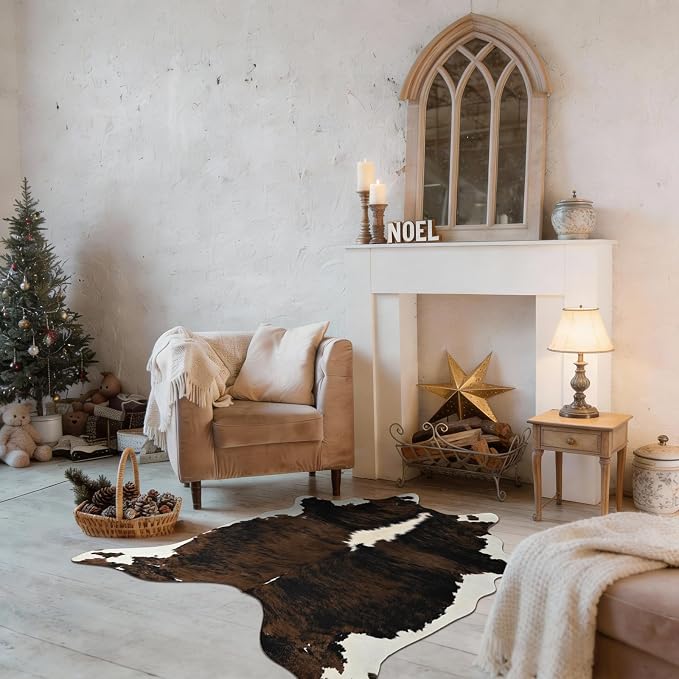 BENRON Premium Cowhide Rug, Faux Cow Hide Rugs - Image 5