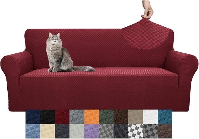 YEMYHOM Couch Cover Latest Jacquard Design High Stretch Sofa Covers by YEMYHOM