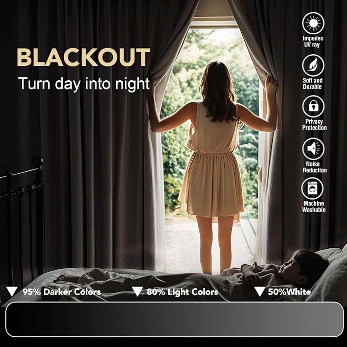 H.VERSAILTEX Blackout Curtains for Bedroom Thermal Insulated Room Darkening - Image 7