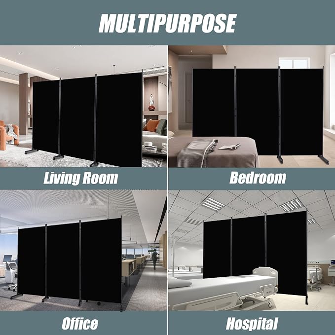 Room Divider Portable Partition Room Dividers and Folding Privacy Screens - Image 6