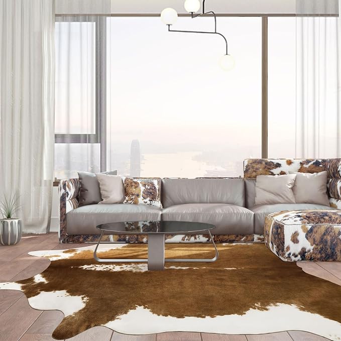 BENRON Premium Cowhide Rug Large, Faux Cow Hide Rugs - Image 5