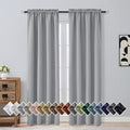 OVZME Silver Grey Blackout Curtains by OVZME