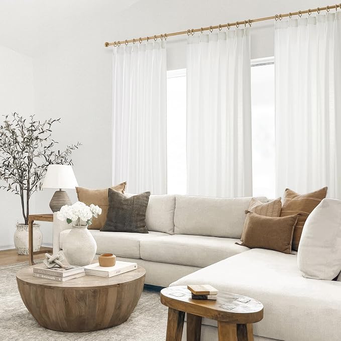 Topfinel 96 Inches Long Pinch Pleated Semi Sheer Curtains - Image 7
