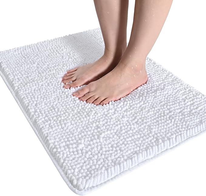 LOCHAS Luxury Bathroom Rug Shaggy Bath Mat 20 x 30 Inch, Washable Non Slip Bath by LOCHAS
