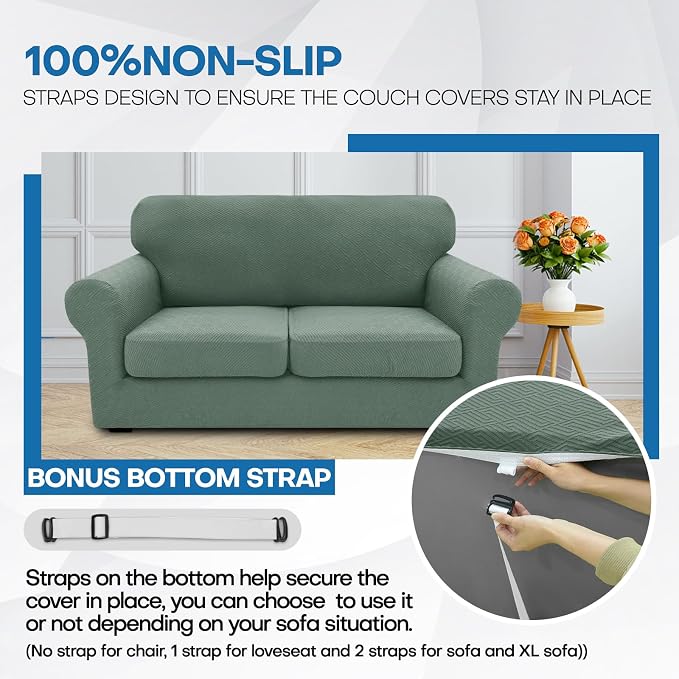 XINEAGE New 3 Pieces Couch Covers - Image 5