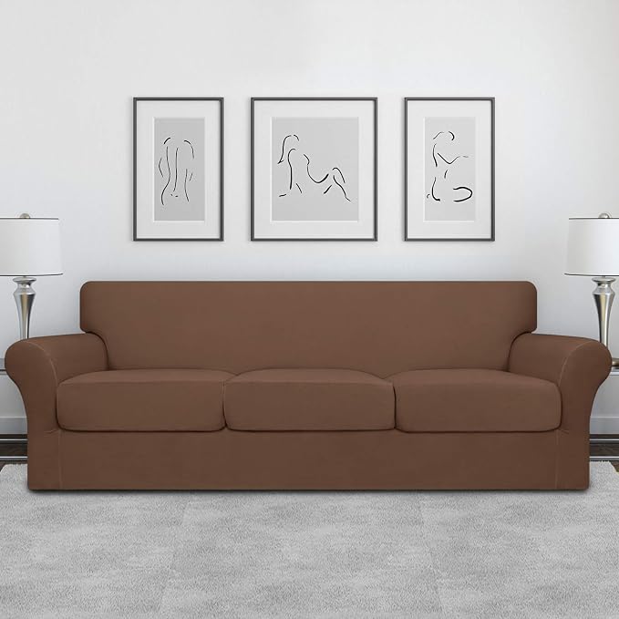 Easy-Going 4 Pieces Oversized Stretch Soft Couch Cover - Image 2