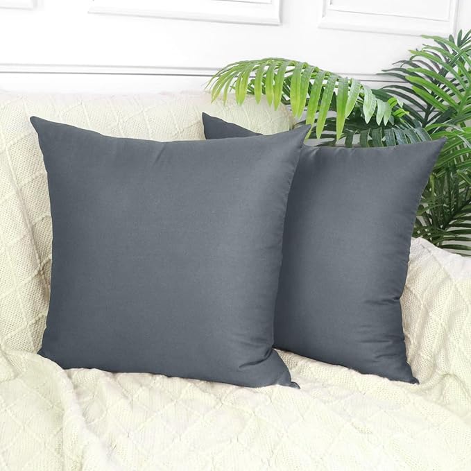 Thmyo 4-Pack 100% Cotton Comfortable Solid Decorative Throw Pillow Case - Image 2