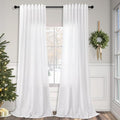 Pitalk White Sheer Curtains 80 Inch Length by Pitalk