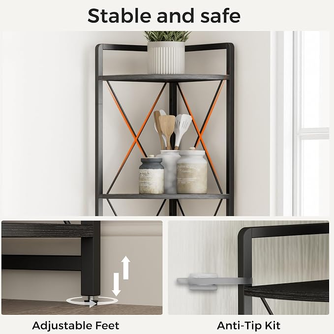 5 Tier Corner Shelf Stand, Metal Corner Shelf, Plant Stand Display Shelf - Image 4